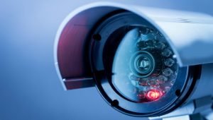 Security CCTV camera in office building